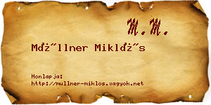 Müllner Miklós névjegykártya