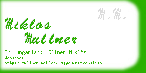 miklos mullner business card