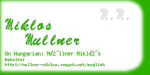 miklos mullner business card